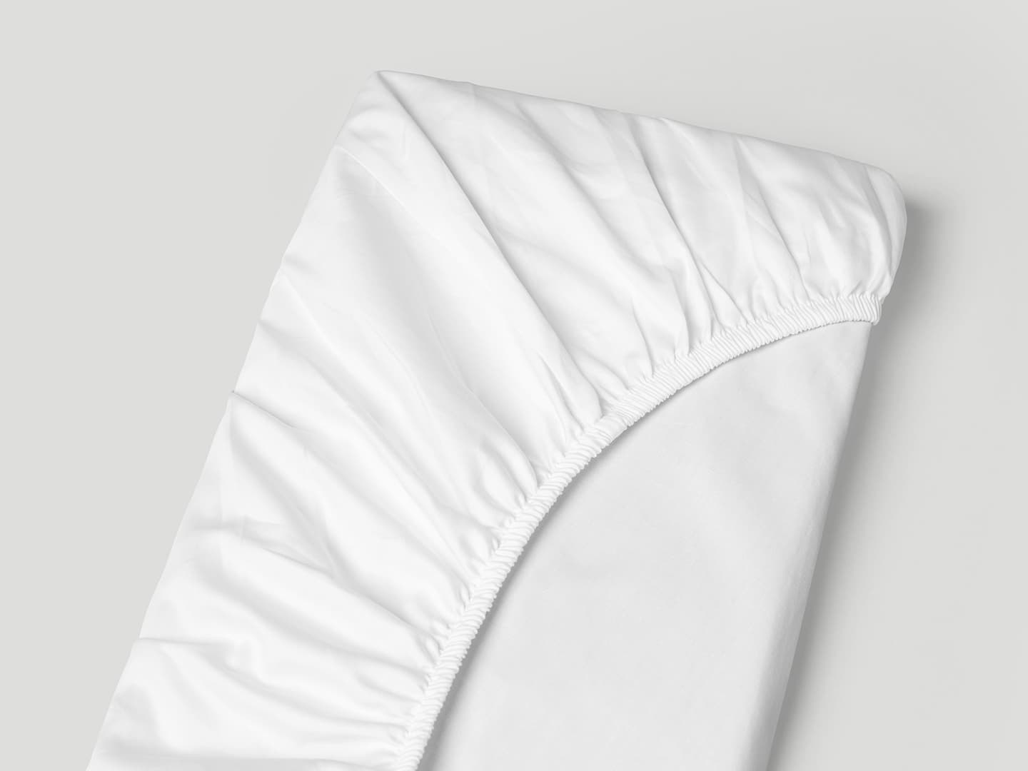 Muotoonommeltu lakana Nejd Percale - Cloud White