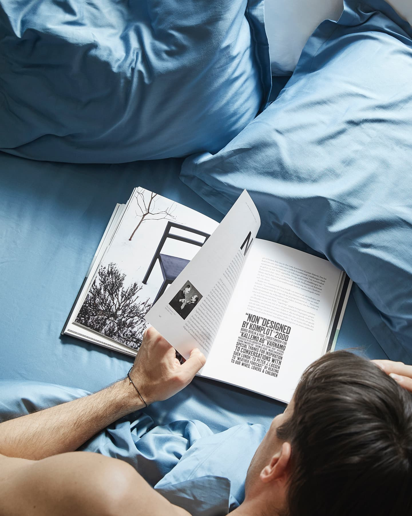 Muotoonommeltu lakana North Sea Blue