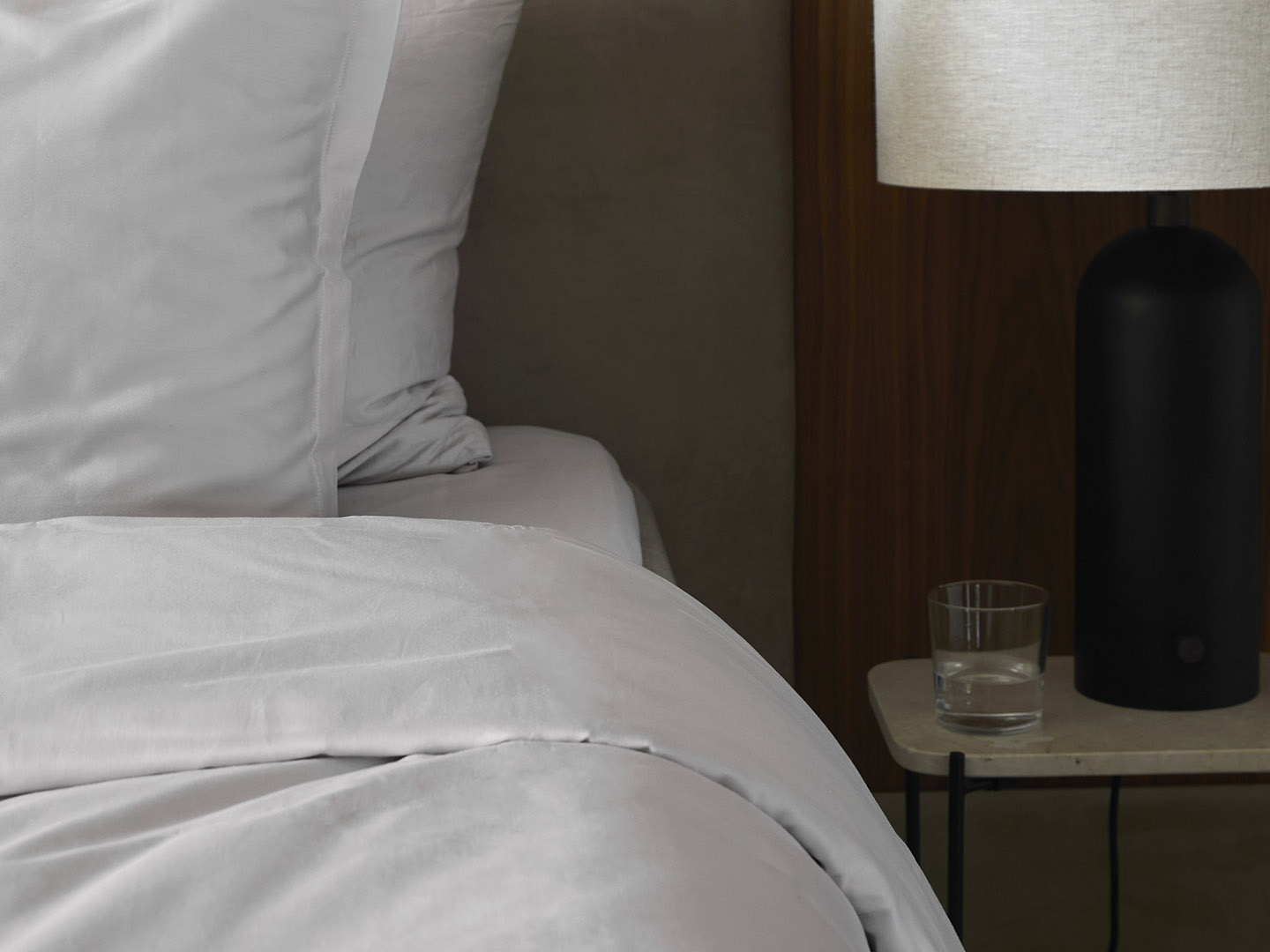 Muotoonommeltu lakana Nejd Percale - Pearl Grey