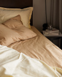 Muotoonommeltu lakana Nejd Percale - Desert Sand