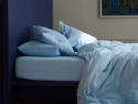 Muotoonommeltu lakana Nejd Percale - Ice Blue