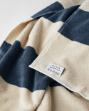 Rantapyyhe Vinda - Seashell Beige / Midnight Blue