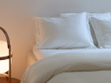 Muotoonommeltu lakana Nejd Percale - Cloud White