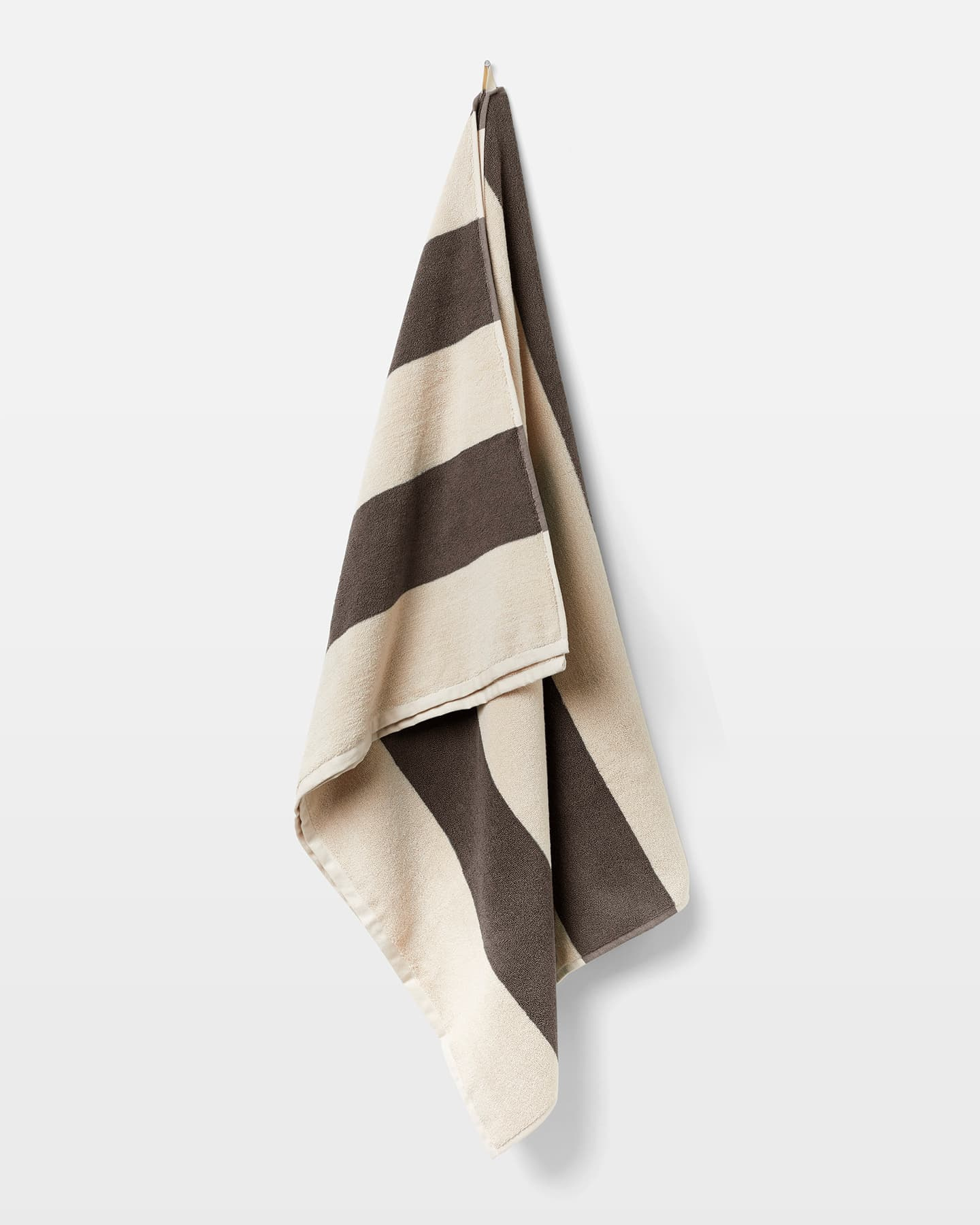 Rantapyyhe Vinda - Seashell Beige / Deep Taupe
