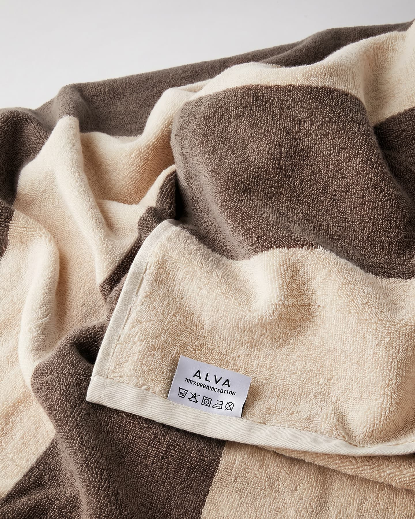 Rantapyyhe Vinda - Seashell Beige / Deep Taupe