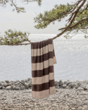 Rantapyyhe Vinda - Seashell Beige / Deep Taupe