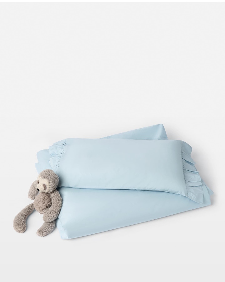 Pussilakanasetti Gro - Ice Blue ryhmässä Lakanat / Vauvat @ A L V A (1295)