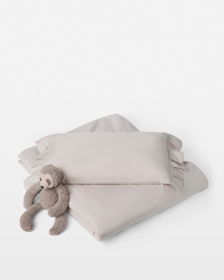 Pussilakanasetti Gro - Pearl Grey ryhmässä Lakanat / Vauvat @ A L V A (1296)